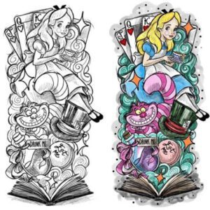 Alice in Wonderland Tattoo Sleeve Ideas