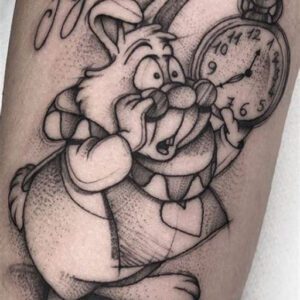 Alice in Wonderland White Rabbit Tattoo Ideas