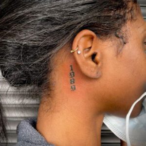 Back of the Ear Tattoo Ideas for Men