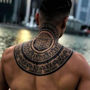 Back Shoulder Tattoo Ideas for Men