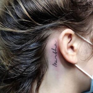 Behind Ear Tattoo Ideas for Females