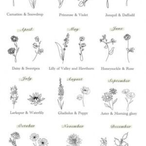 Birth Flower Tattoo Ideas for Females