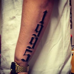 Birth Year Tattoo Ideas for Guys