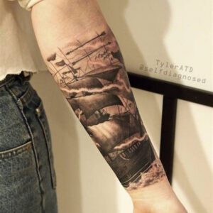 Black and Grey Forearm Tattoo Ideas