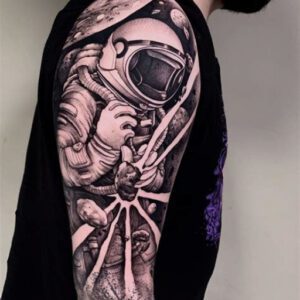 Black and Grey Half Sleeve Tattoo Ideas