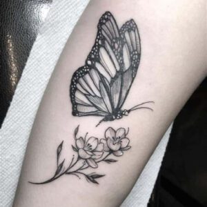 Black and White Butterfly Tattoo Ideas