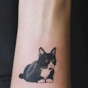 Black and White Cat Tattoo Ideas