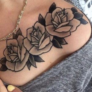 Black and White Chest Tattoo Ideas