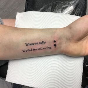 Cool Semicolon Tattoo Ideas for Guys