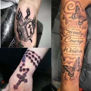 Cross Sleeve Tattoo Ideas for Men