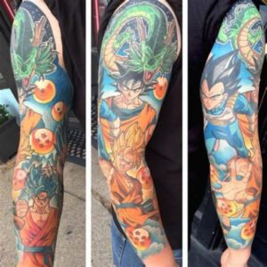 Dragon Ball Z Sleeve Tattoo Ideas