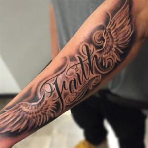 Faith Forearm Tattoo Ideas for Men