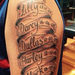 Family Names Tattoo Ideas for Men