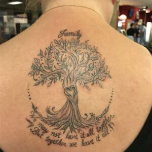 Family Tree Tattoo Ideas on Back