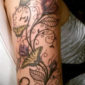 Flower and Vine Tattoo Designs Ideas