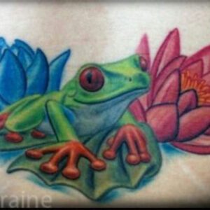 Frog on Lily Pad Tattoo Ideas