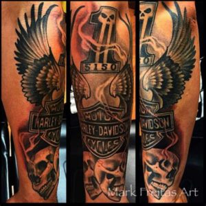 Harley Davidson Half Sleeve Tattoo Ideas