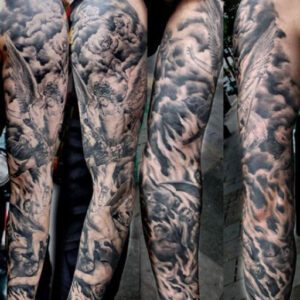 Heaven and Hell Sleeve Tattoo Ideas