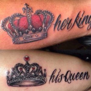 His Queen Her King Tattoo Ideas