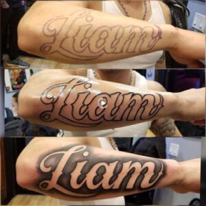 Last Name Tattoo Ideas on Arm