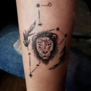 Leo Zodiac Tattoo Ideas for Men