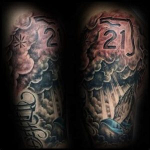 Life and Death Half Sleeve Tattoo Ideas