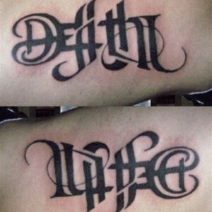 Life and Death Sleeve Tattoo Ideas