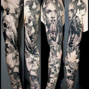 Life and Death Tattoo Sleeve Ideas