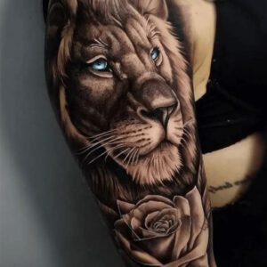 Lion Sleeve Tattoo Ideas for Men