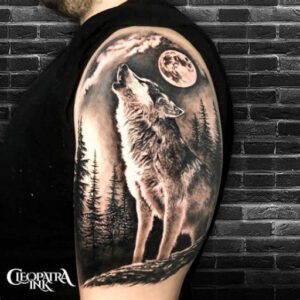 Lone Wolf Tattoo Ideas for Men