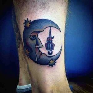 Man on the Moon Tattoo Ideas