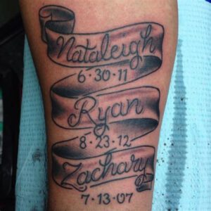 Memorial Tattoo Ideas for Multiple Names