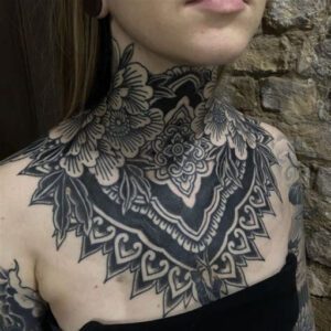 Neck and Chest Tattoo Ideas for Females