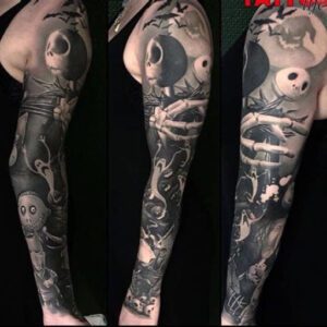 Nightmare Before Christmas Tattoo Sleeve Ideas