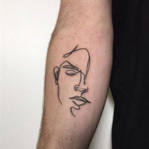 One Line Tattoo Ideas for Men