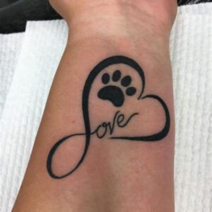 Paw Print Tattoo Ideas With Name