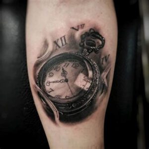 Pocket Watch Tattoo Ideas for Guys