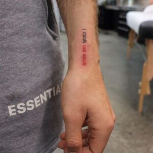 Red Ink Tattoo Ideas for Men