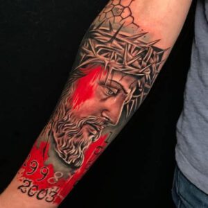 Religious Forearm Tattoo Ideas for Men