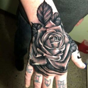 Rose Hand Tattoo Ideas for Men