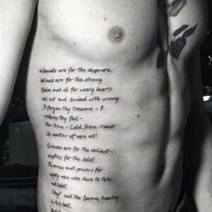 Tattoo Ideas for Men Rib Cage