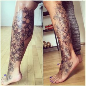 Back Leg Tattoo Ideas for Females