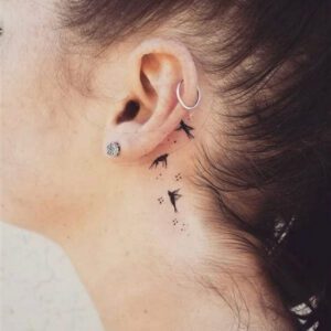 Back of the Ear Tattoo Ideas