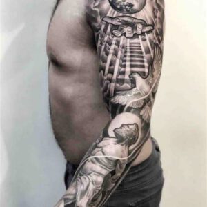 Black and Grey Sleeve Tattoo Ideas