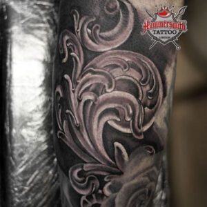 Black and Grey Tattoo Filler Ideas