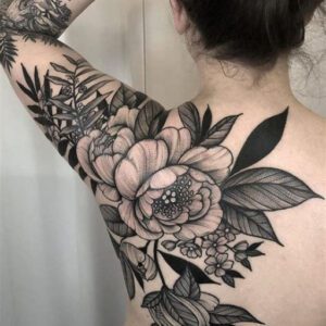 Black and White Flower Tattoo Ideas