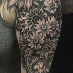 Black and White Sleeve Tattoo Ideas