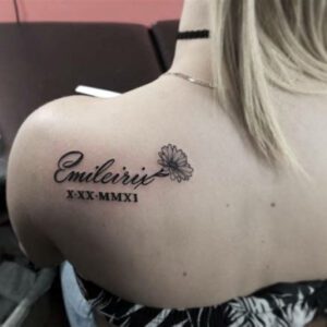 Boyfriend Name Tattoo Ideas on Chest