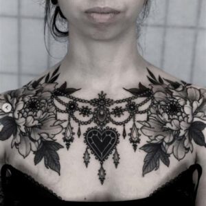 Chest Piece Tattoo Ideas for Women