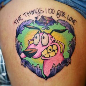 Courage the Cowardly Dog Tattoo Ideas